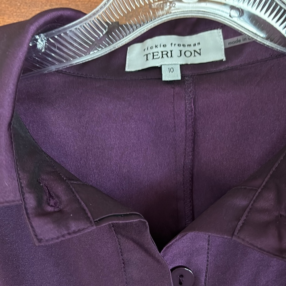 Teri Jon by Rickie Freeman Shirt Waist Gown - Picture 3 of 7